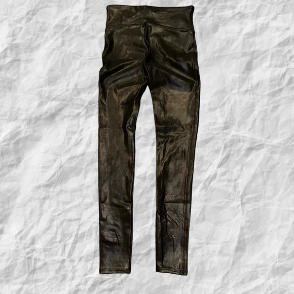 Spanx‎ Faux Black Leather Leggings Size Small - Picture 4 of 10